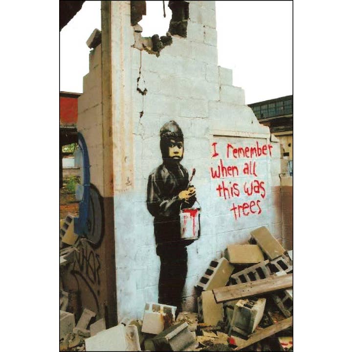 VisionWorks LLC - Vendita all'ingrosso Cartoline - Cartolina. Ricordo quando erano solo alberi. Arte Banksy