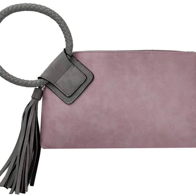 MiMi Wholesale - Wholesale Clutch Bag - Women's - BP204 Fashion Cuff Handle Tassel Wristlet Clutch