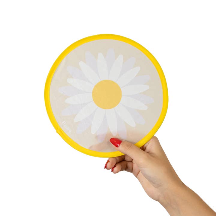 Fisura - Wholesale Party/Paper Folding Fan - Daisy Folding Fan2