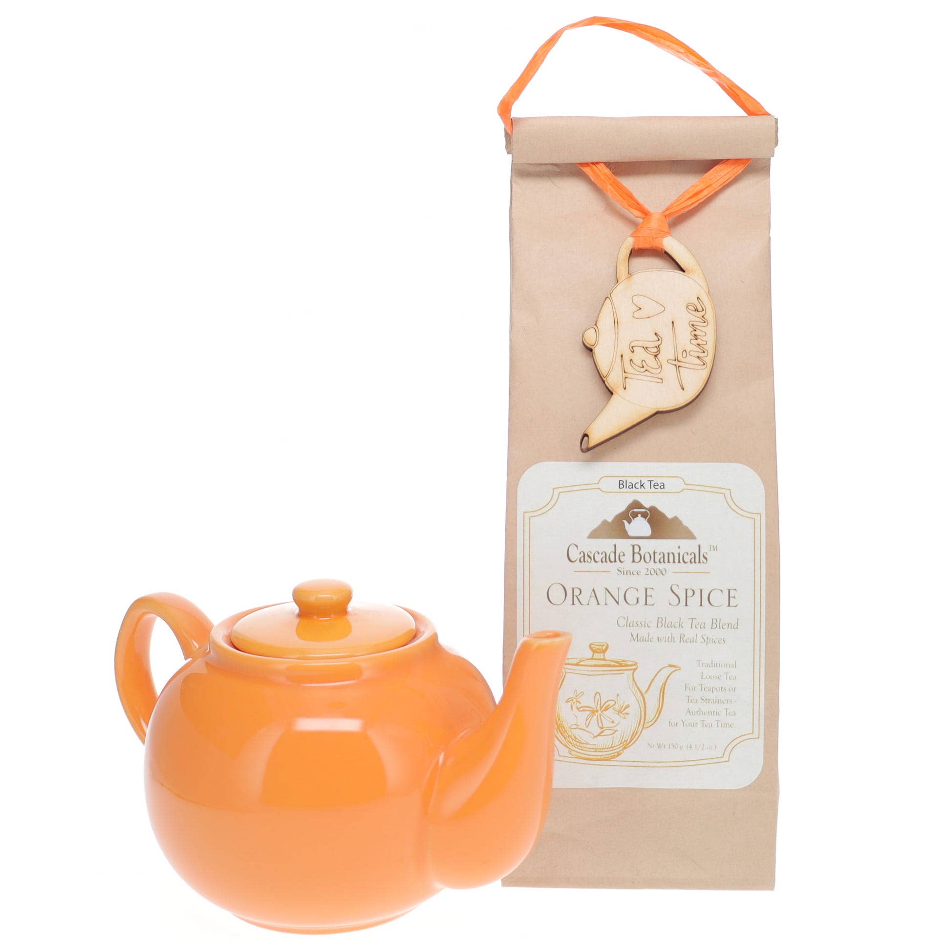 Cascade Teas & Botanicals - Vente Thé en vrac - Thé en vrac Gingembre Pêche, Citron Gingembre, Épices à l'Orange - Coffret 6 sachets4