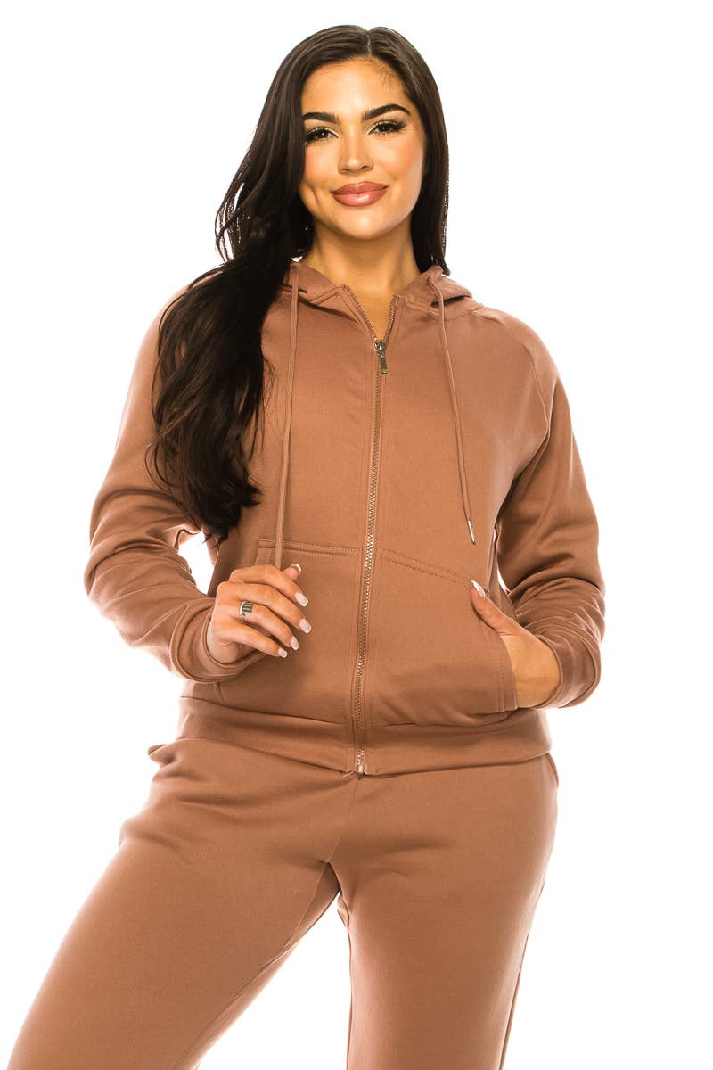 Lime All the Time - Wholesale Lounge Set - Women's - 2 Pcs Zipper Hoodie and Jogger Pants Set9