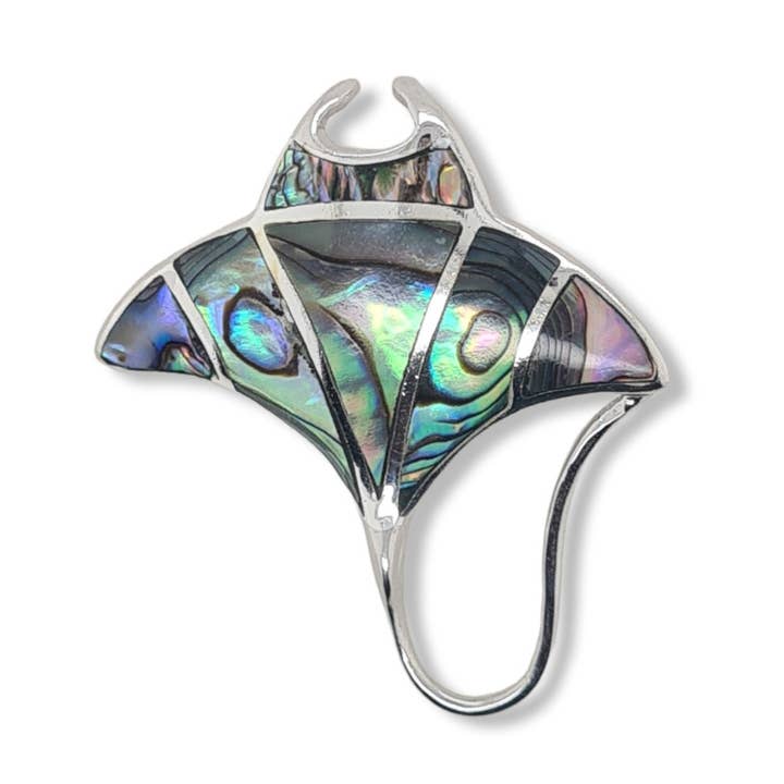 COLGANTE S/S MANTA RAYA ABULÓN para venta al por mayor de Mountain Creek Jewellery