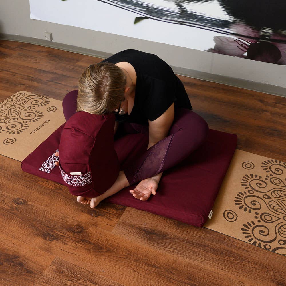 Samarali - Vendita all'ingrosso Attrezzatura per meditazione - Cuscino da meditazione a mezzaluna in cotone biologico GOTS, realizzato eticamente18