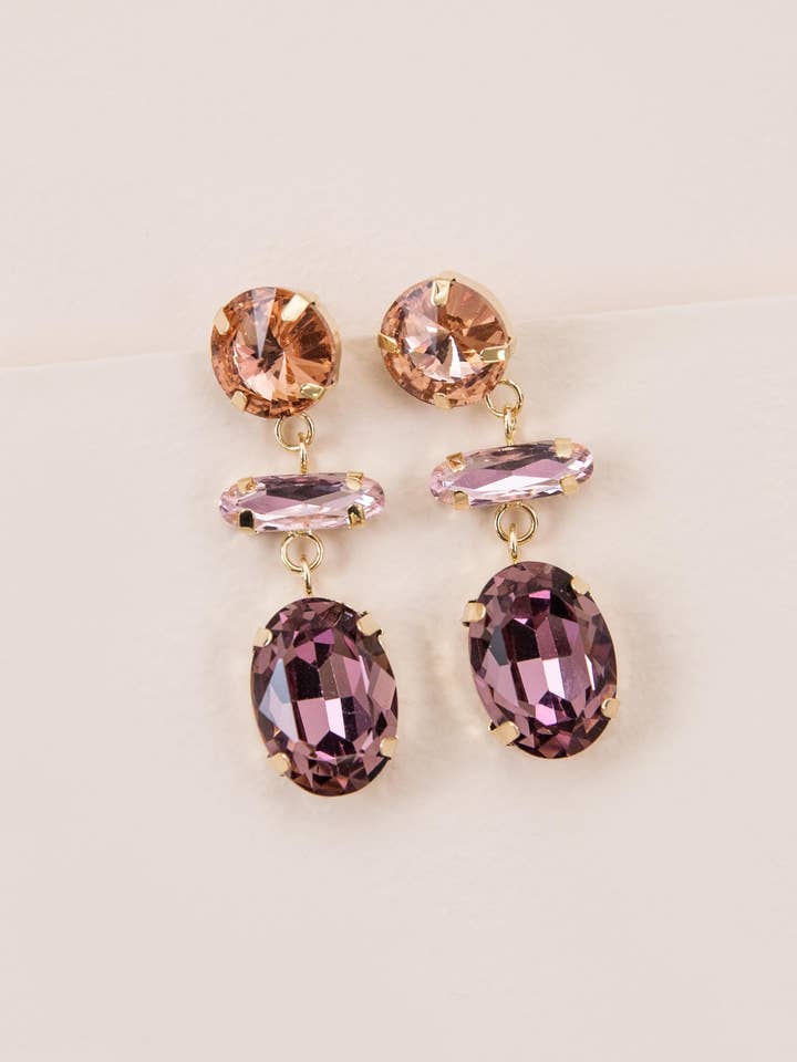 Lucille Drop Earrings | Blush for wholesale by Lovoda