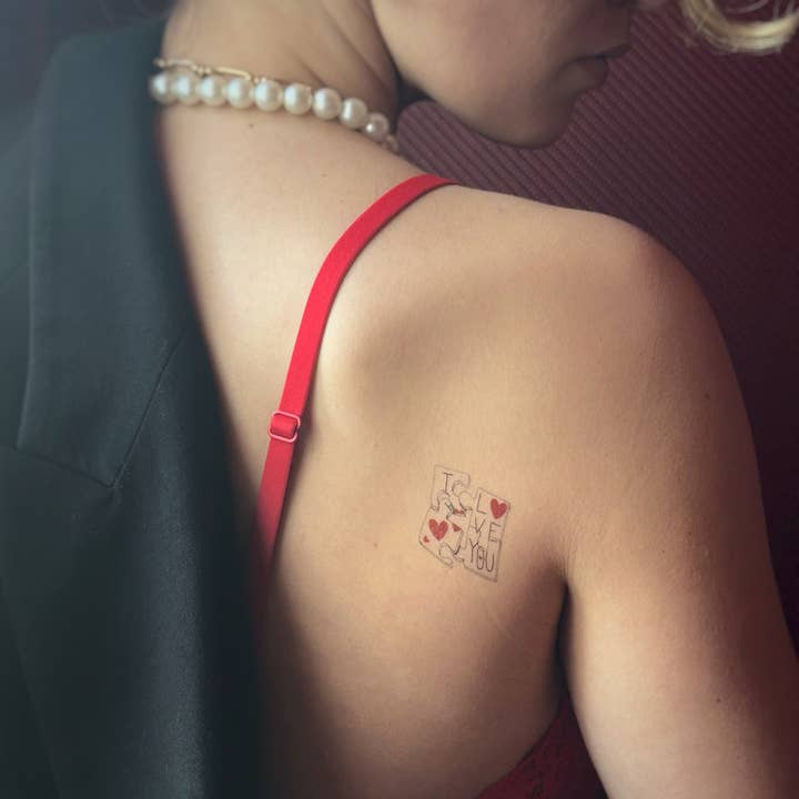 Sioou - Wholesale Temporary Tattoo - Puzzle ILY x51