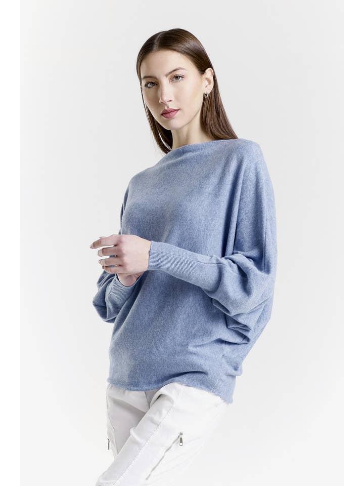 TINA Stephens Italy/Tees By Tina – Großhandel Strickpullover – Damen – Mylah Seriously Weicher Fledermaus-Pullover (BLS413)73