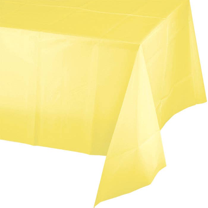 Bulk Mimosa Plastic Table Covers 54 inch x 108 inch (12 per Case) for wholesale by Bulk Party Decor