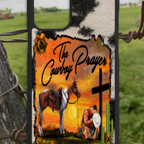 Cowboy Prayer IPhone Case for wholesale by Texas Petunias Boutique