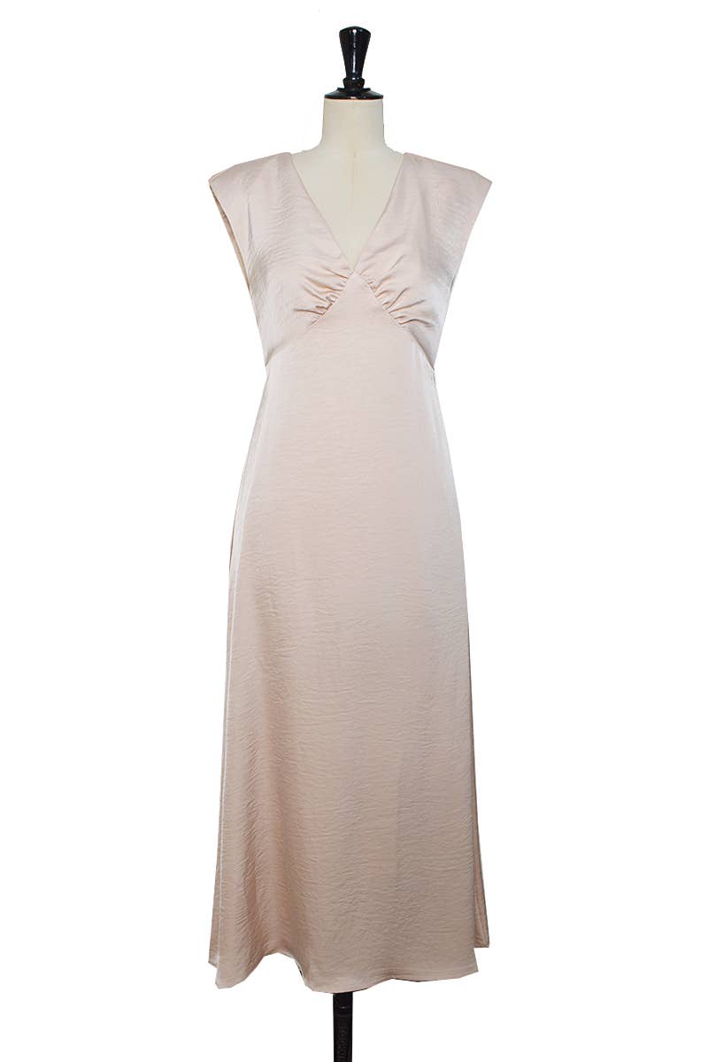 ELLI WHITE – Vestido - Mulher por atacado – Vestido comprido de cetim premium8