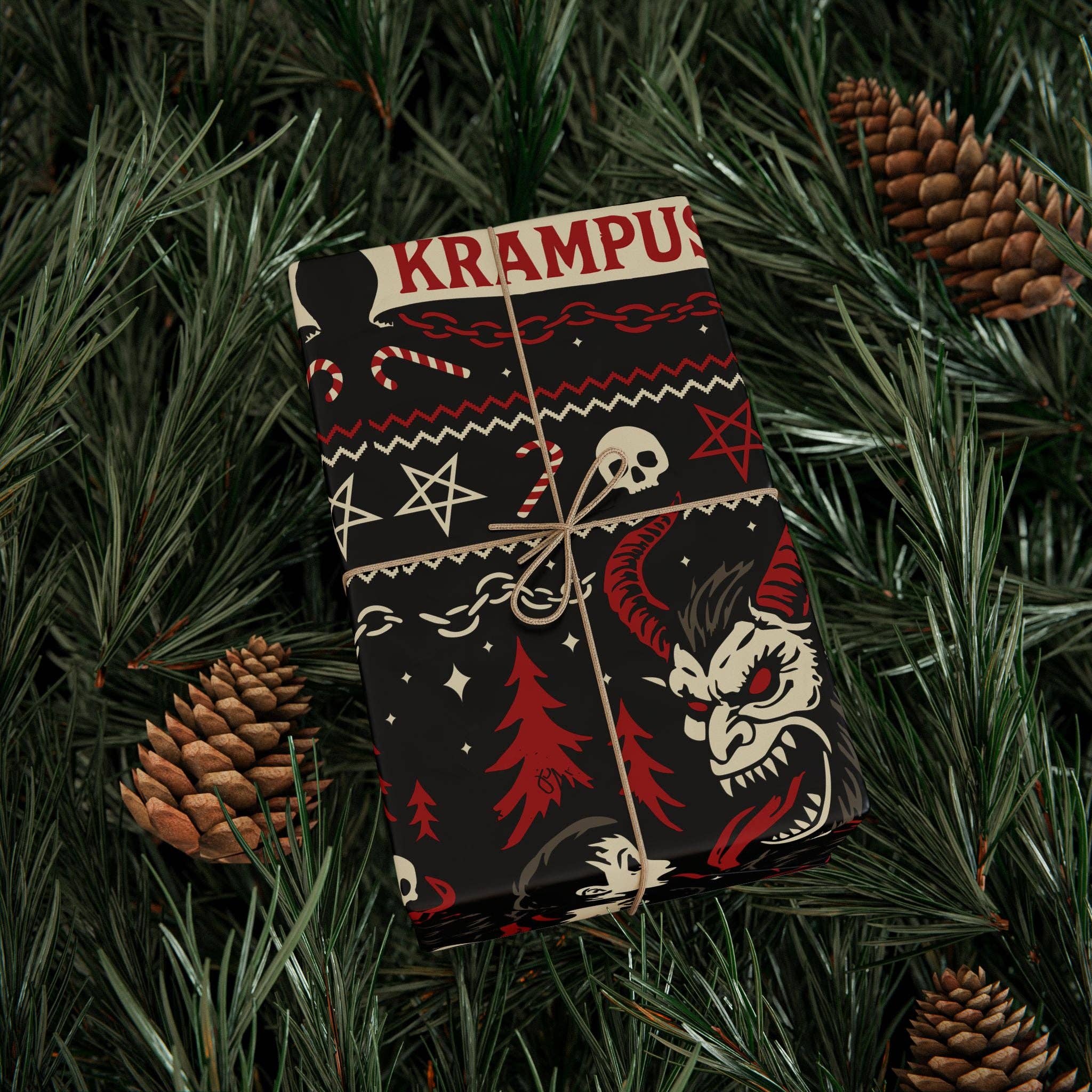 Goth Cloth Co. - Vendita all'ingrosso Carta da regalo in fogli - Carta da regalo Krampusnacht5