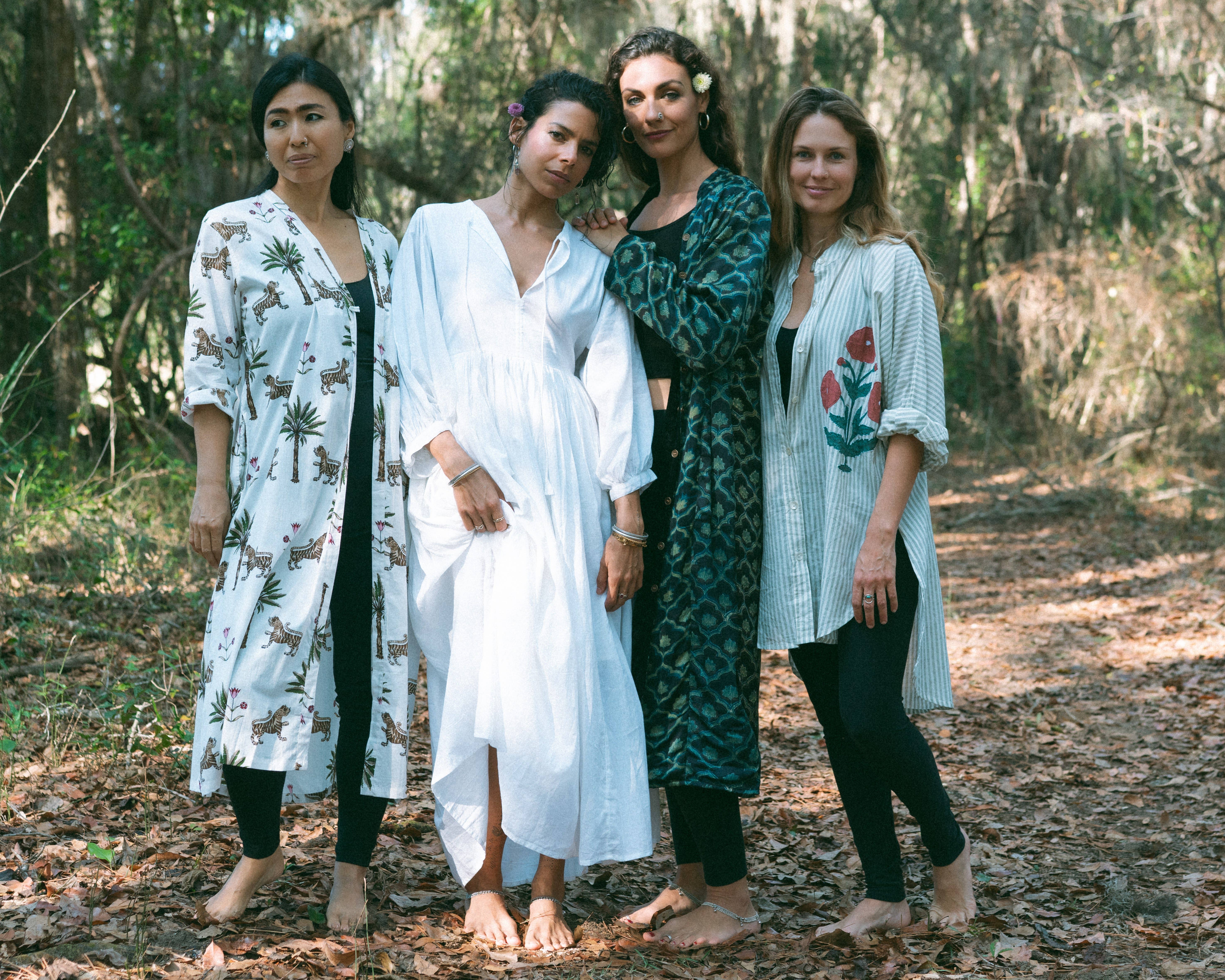 Devi Shop - Wholesale Robe - Women's - Cotton Block Print Robe ~ Tiger & Palm11