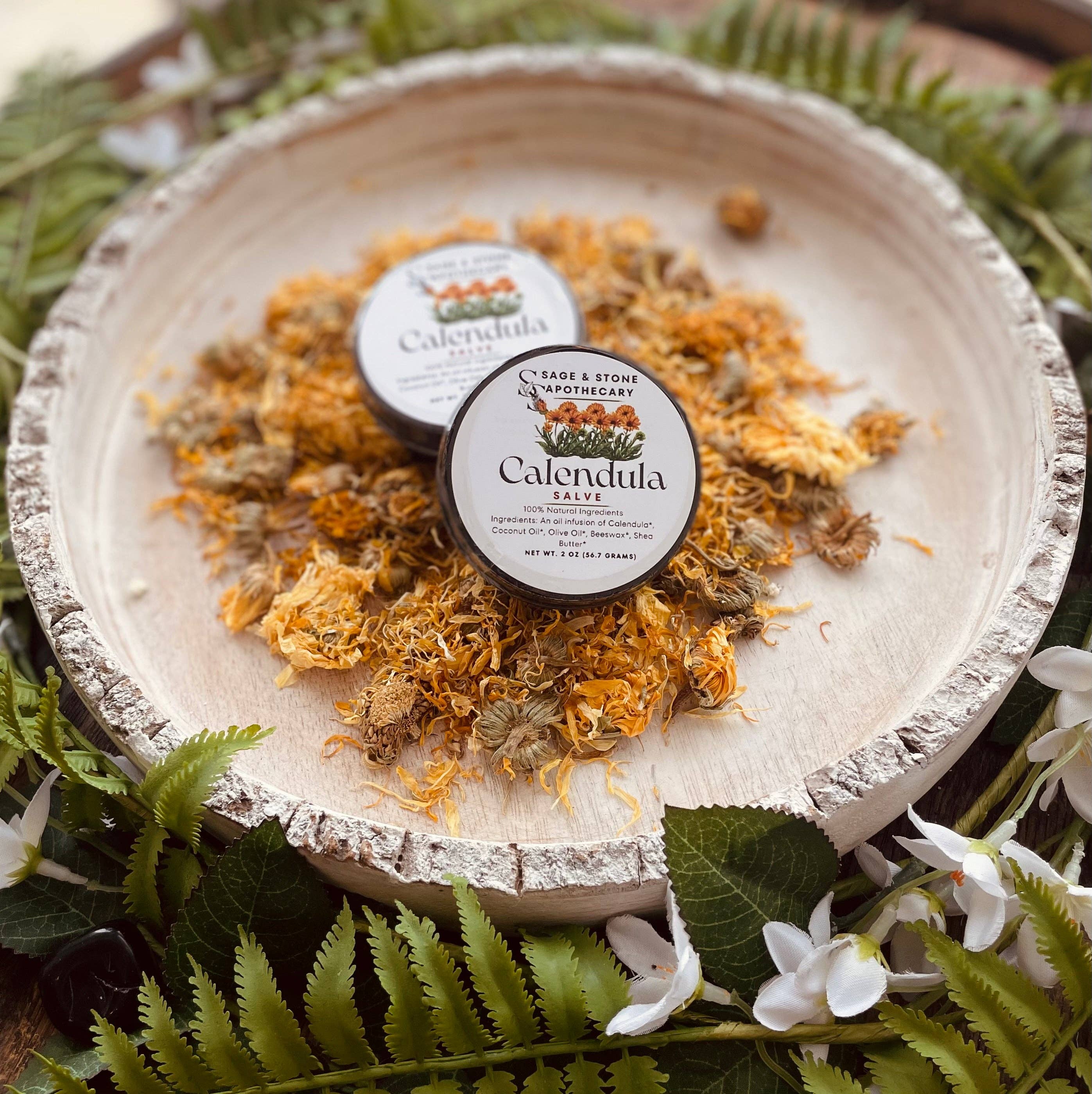 Sage & Stone Apothecary - Wholesale Healing Salve/Balm/Cream - Calendula Salve 2 oz tin2
