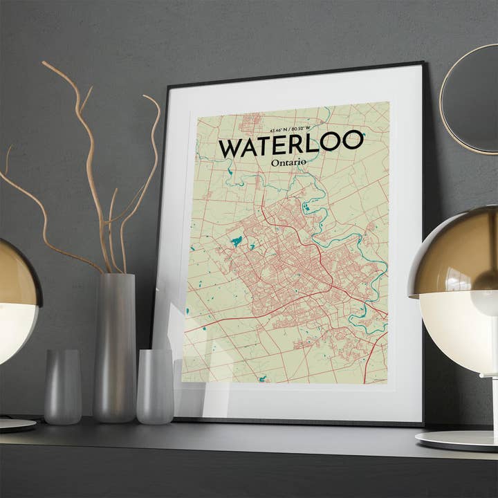 OurPoster.com - Wholesale Poster - Waterloo City Map Poster130