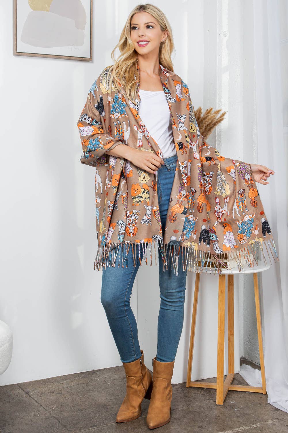 LA Soul - Vente Écharpe – femme - Écharpe à motifs variés de chiens1