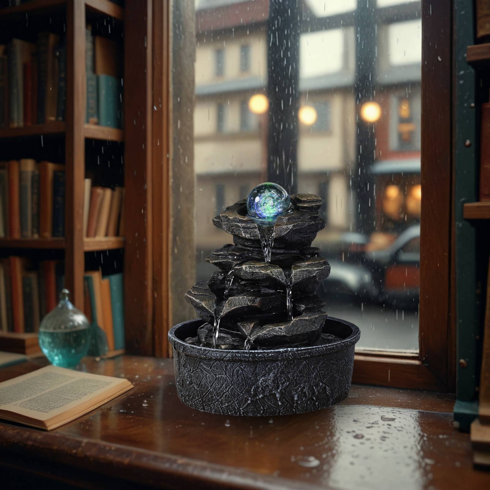 Zen'Arôme - Wholesale Decorative Tabletop Object - Little Rock Indoor Fountain Cascade Nature Stone Effect4