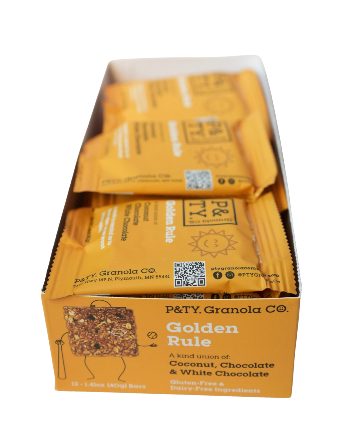 P&TY Granola Co. - Wholesale Snack Bar - Golden Rule Granola Bar: White Chocolate, Chocolate, Coconut4
