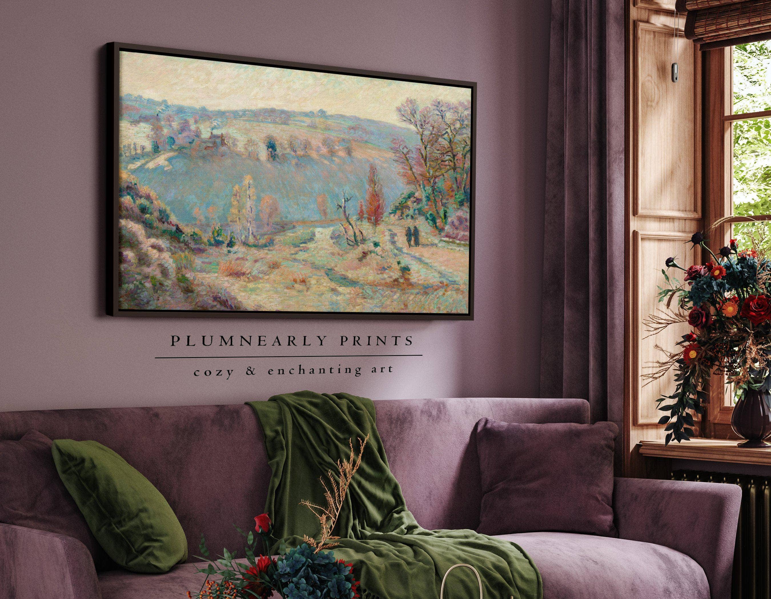 Plumnearly Prints - Wholesale Canvas Art - Buttercream Yellow Mountain Oil Painting Framed Canvas Art 23