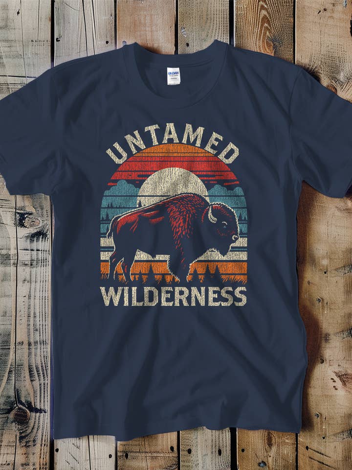 Untamed Wilderness Bison Unisex Tee for wholesale by Swift Retail