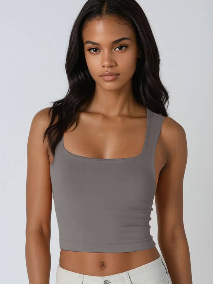 NS8252- Clean Line Square Neck Top and other Purchase Wholesale double lined tops. Free Returns & Net 60 Terms on Faire trending on Faire.