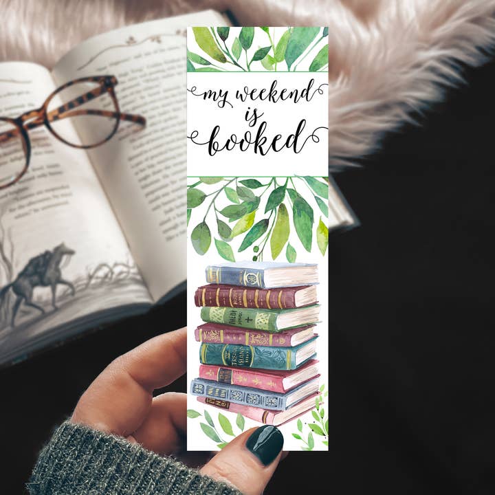 Mirkwood Scribes - Wholesale Bookmark - My Weekend is Booked Watercolor Bookmark
