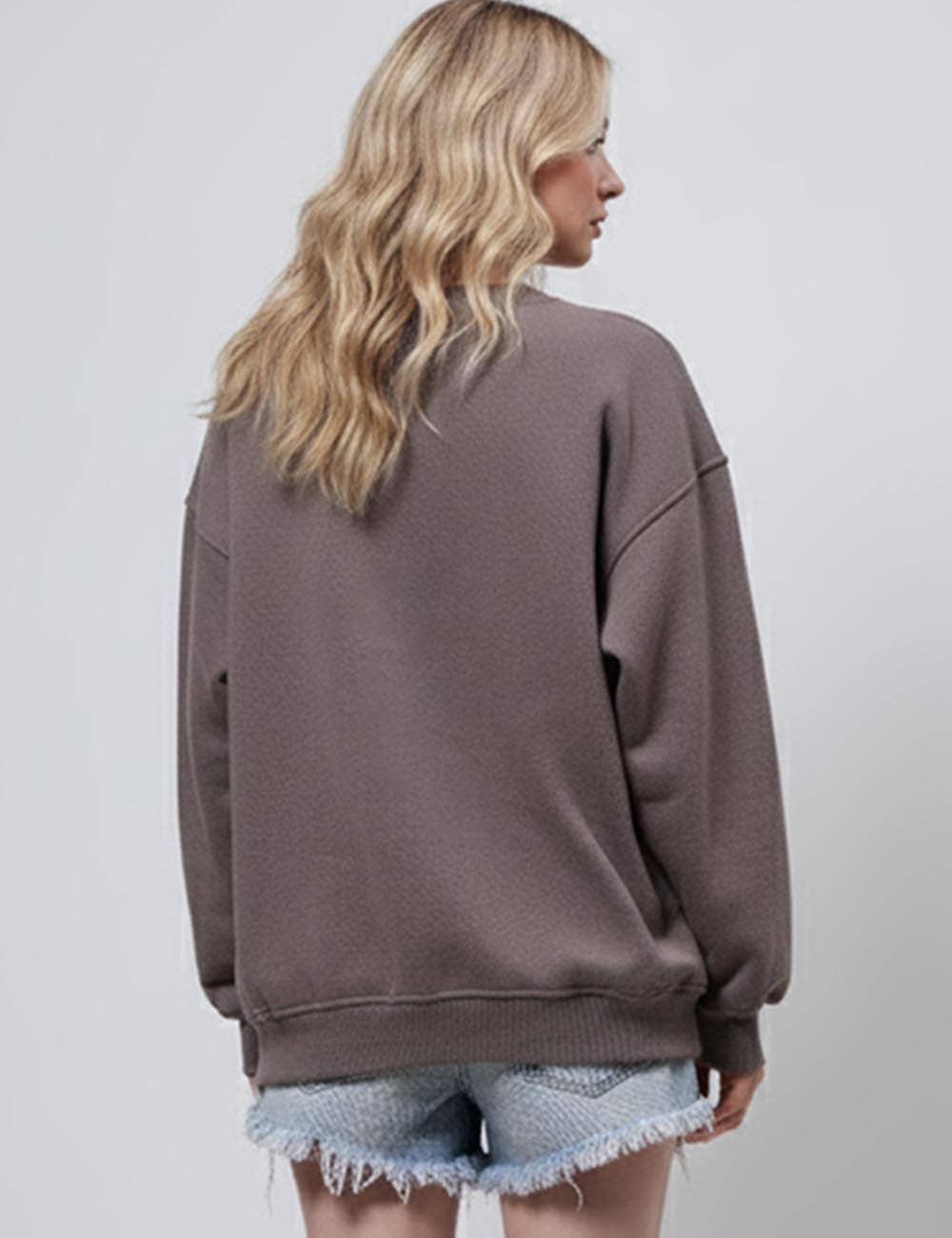 Sweetkama - Venta al por mayor Sudadera - Mujer - Top ajustado de manga larga y cuello redondo para mujer H662018