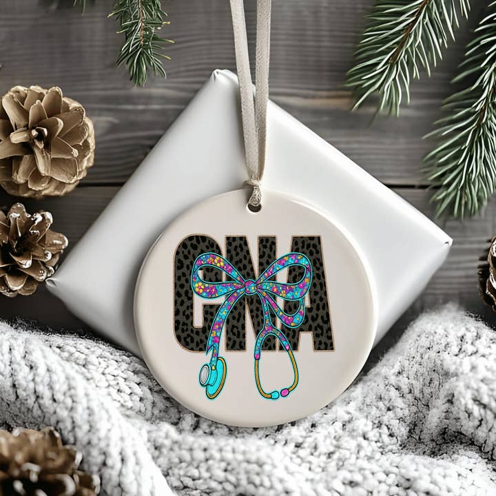 CNA Stethoscope Ceramic Ornament for wholesale by JAC Wholesale