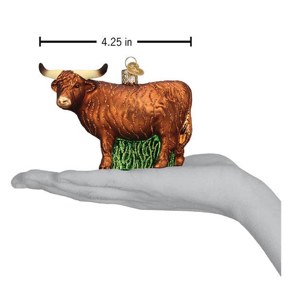 Old World Christmas - Wholesale Ornament - Highland Cow Ornament4