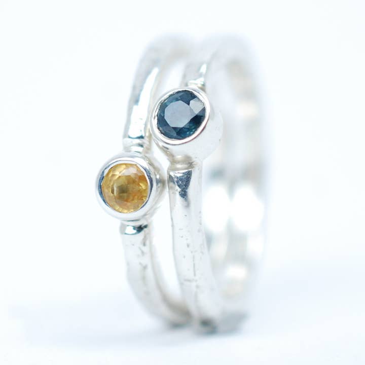 Silberne Stapelringe „Magic Meadows“ für den Großhandel von Ami jewel