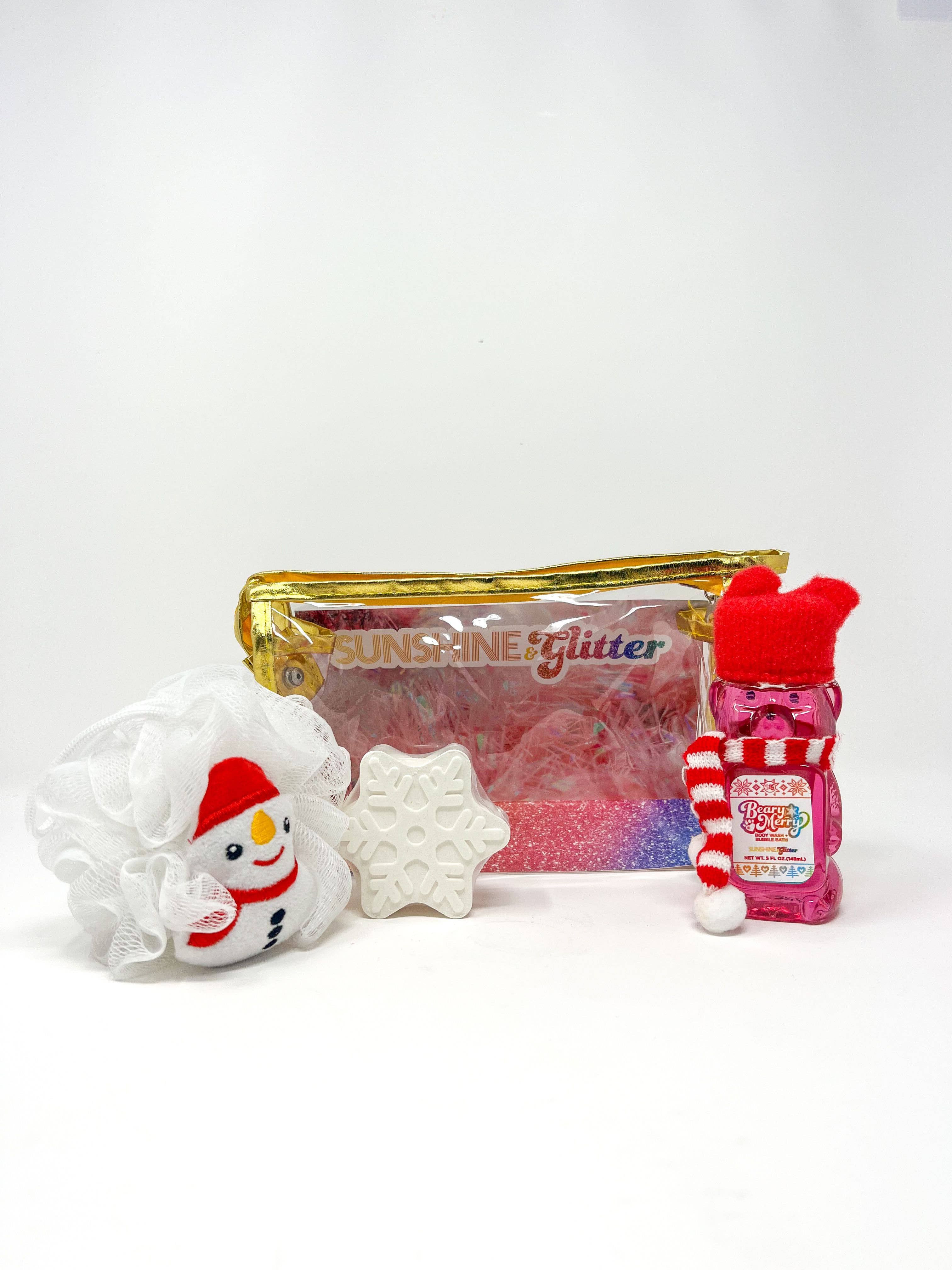 Sunshine & Glitter - Wholesale Bath & Body Set - Beary Merry Holiday Gift Set Snowflake1