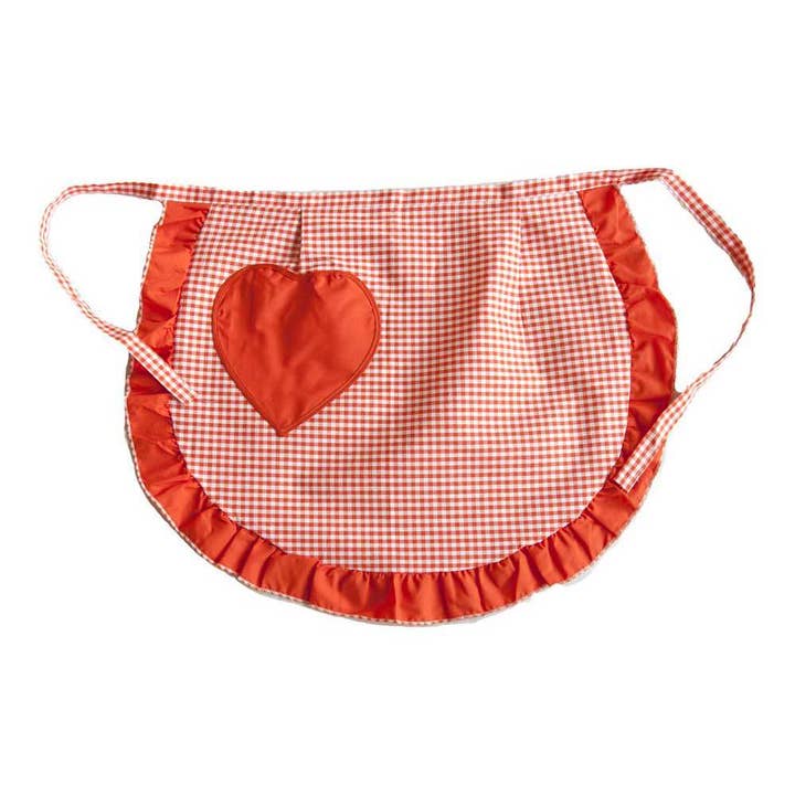 Herzförmige Taillenschürze cm.50x60 mit herzförmiger Tasche für den Großhandel von Almatex srl