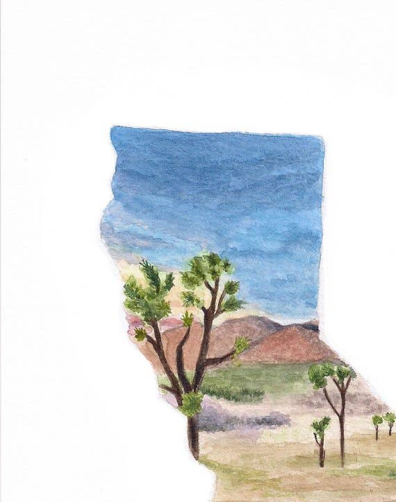 Rachel Alvarez Art - Wholesale Art Print - Joshua Tree California State Art Print - National Park Print2