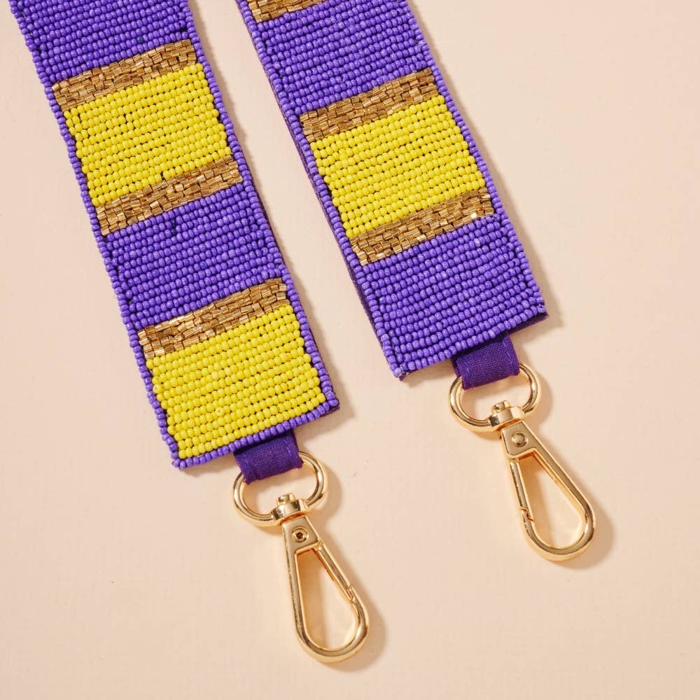 Lilla Haven - Wholesale Bag Strap - Women's - Striped Seed Beaded Bag Strap4