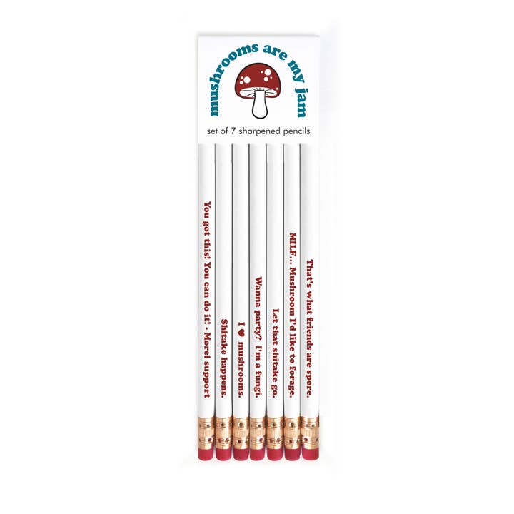 MUSHROOMS ARE MY JAM PENCIL SET for wholesale by SNIFTY