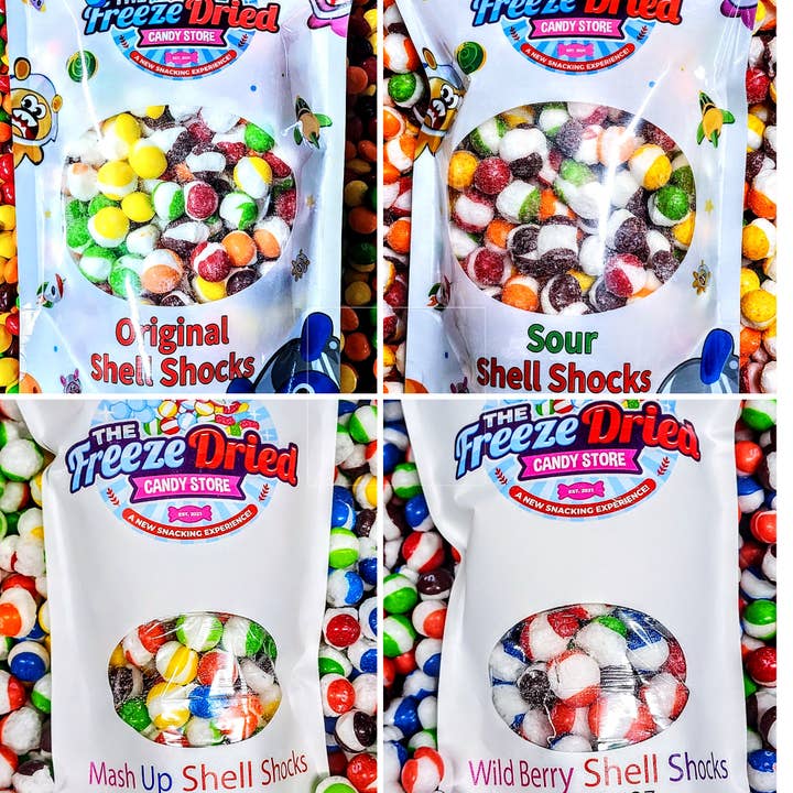 The Freeze Dried Candy Store - Wholesale Hard Candy - Sampler Boxes of Shell Shocks Bundle