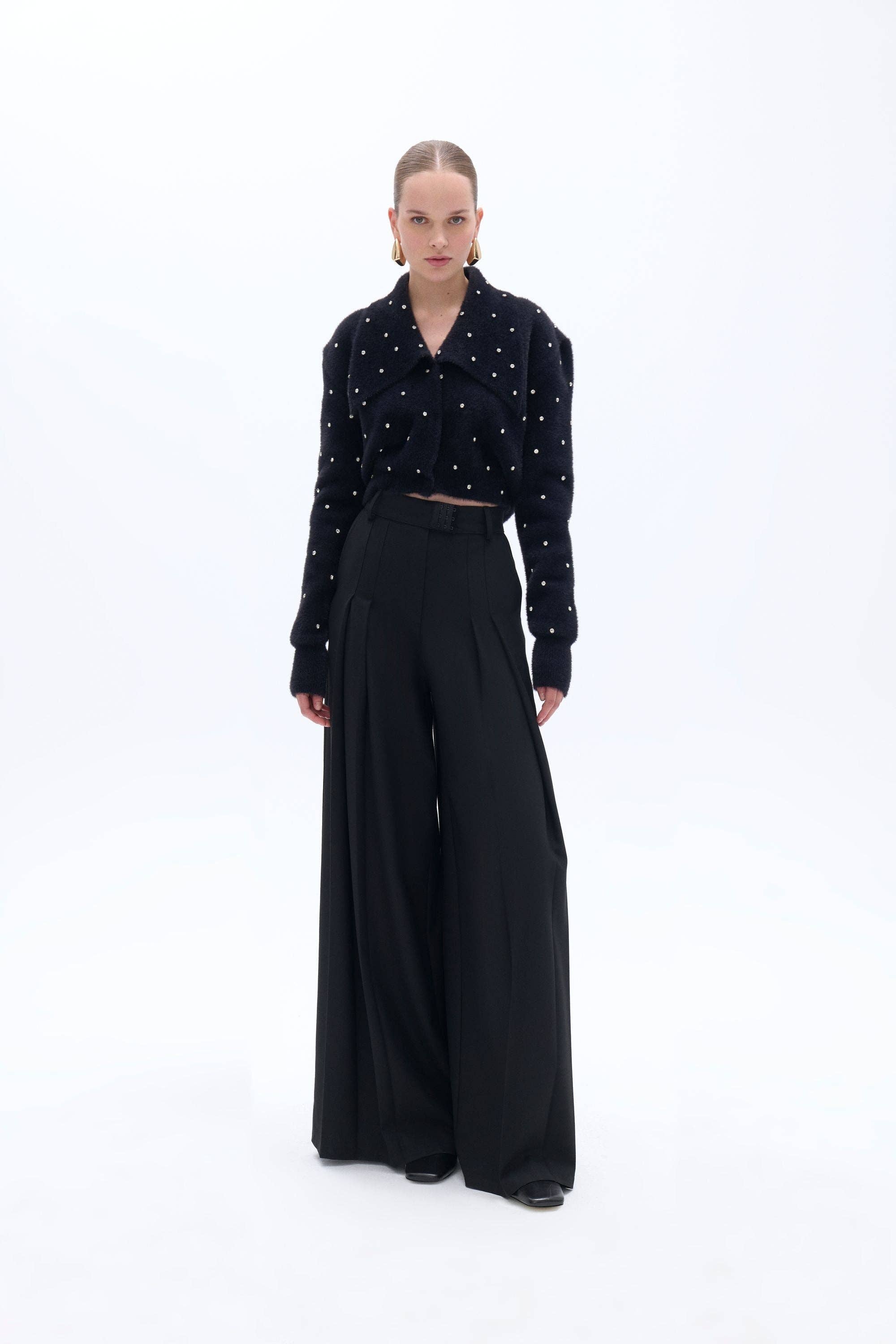 Black Pearl Embellished Knitwear for wholesale on Faire2