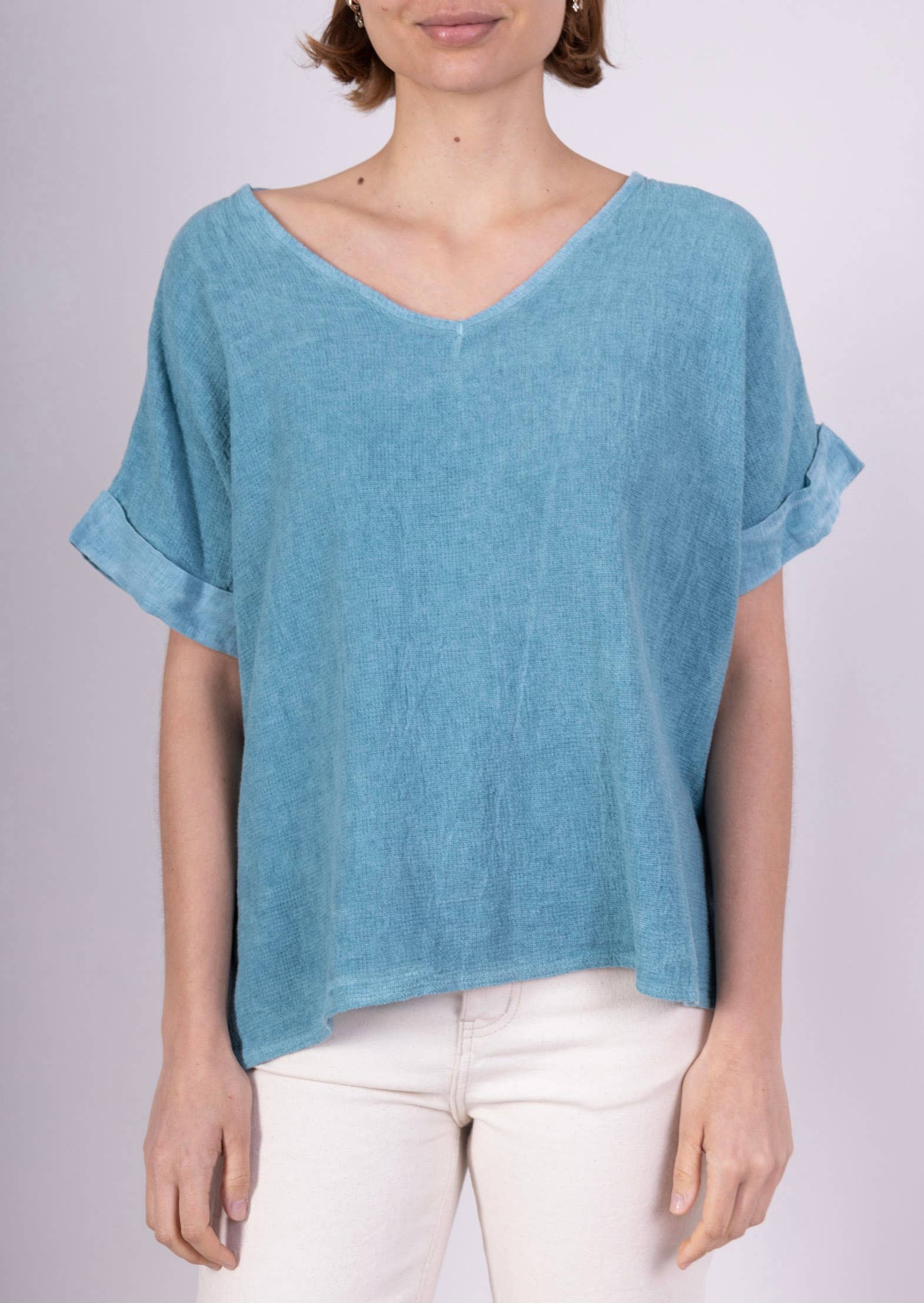LINEN & COTTON HOUSE – Blusa - Mulher por atacado – Camisa de algodão e linho tamanho único72