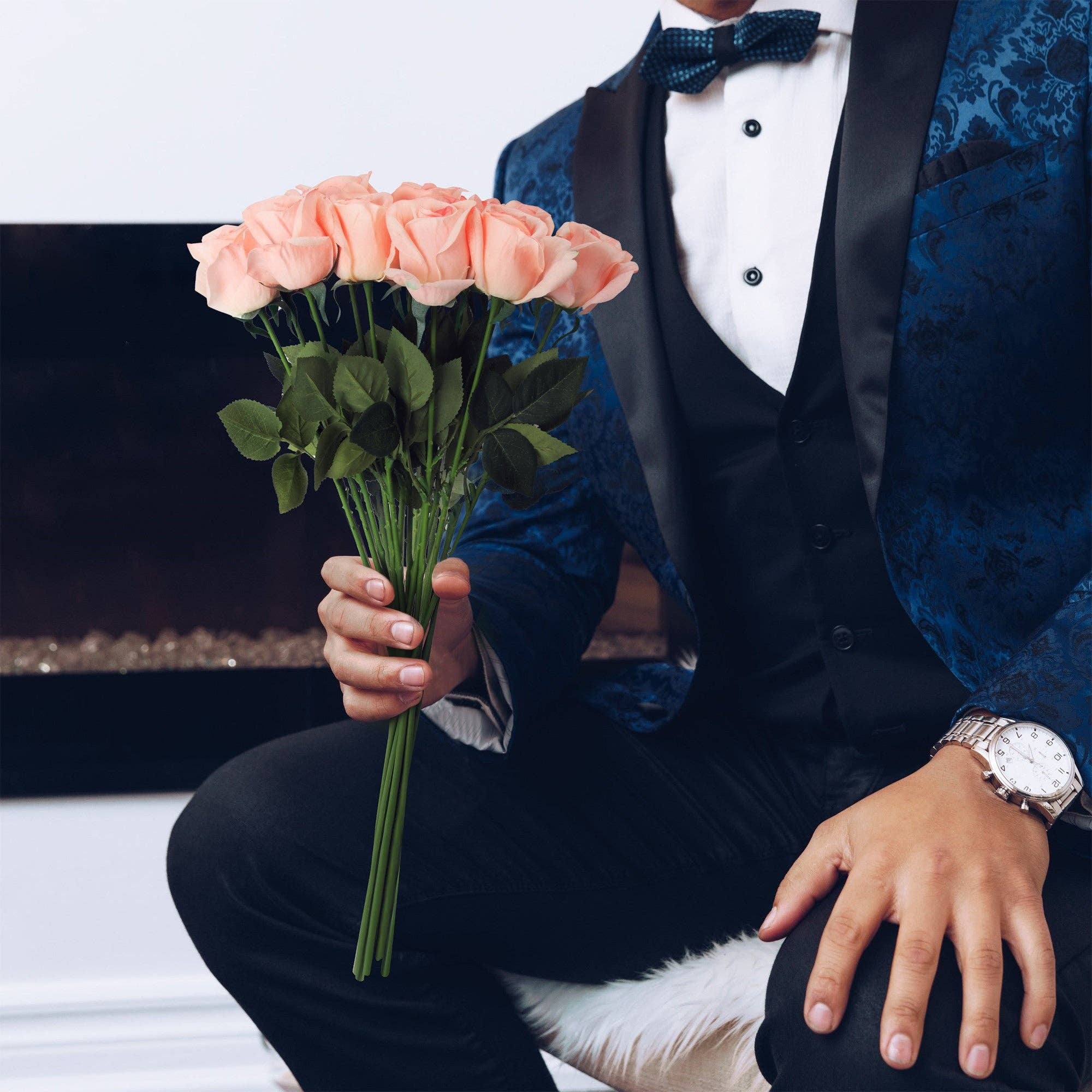 Grand Verde - Wholesale Artificial Flowers - Roses Real-Touch Artificial Flowers 22” Long Stems, 12pcs9