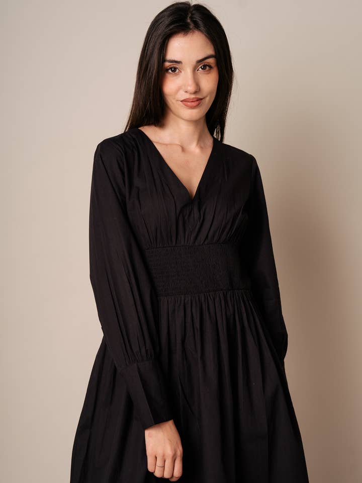 Kapda Casa - Vente Robe – femme - Robe Classique Longue - Noir2