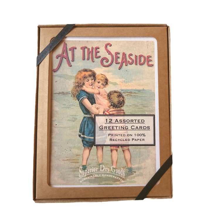 "At The Seaside" Recycled Note Cards | Boxed Set | Luxury for wholesale by Superior Dry Goods