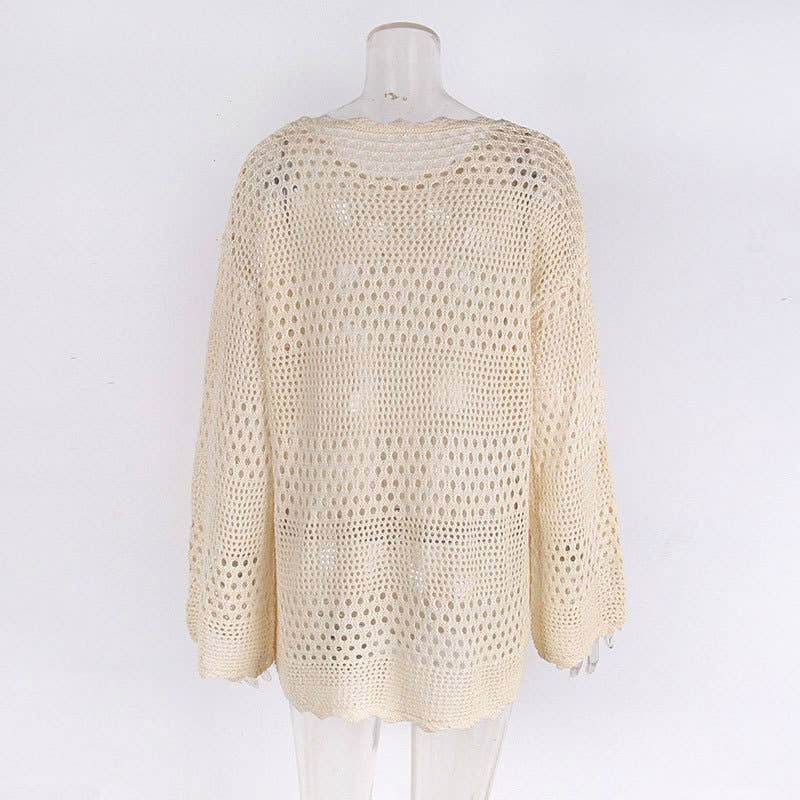 Rosa Clothing - Wholesale Swim Cover Up - Women's - Cut-Out Flared Sleeves Beach Cover-Up14