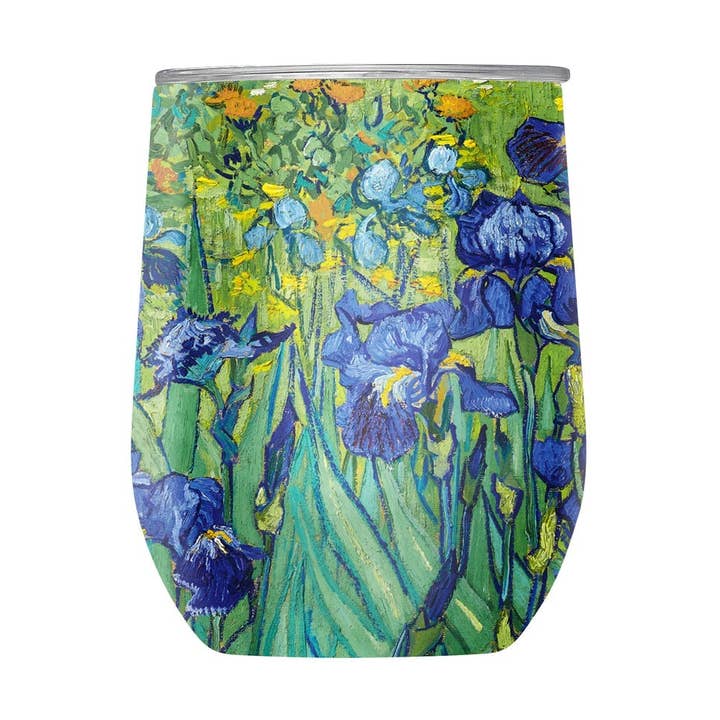 Gobelet à vin sans pied de 12 oz - van Gogh "Iris" pour la vente par Apparel Now