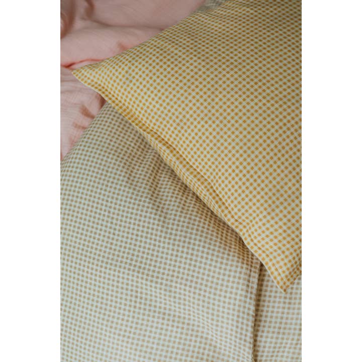 TISU - Wholesale Bedding set - TISU muslin duvet cover set, sizes for kids & adults, Beige Check5