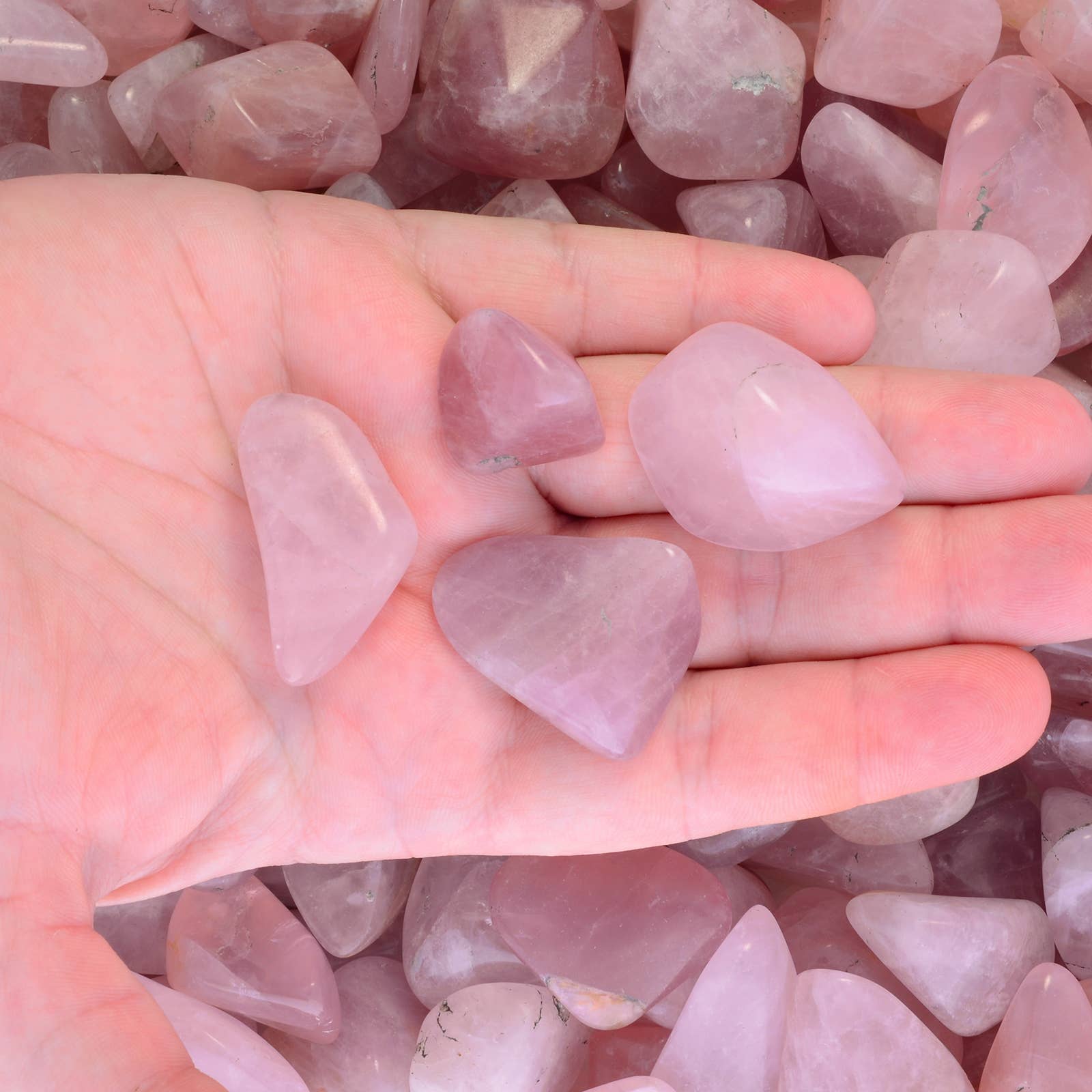 Fantasia Mining - Wholesale Spiritual Stone/Crystal - Tumbled Rose Quartz - Madagascar (1 lb)1