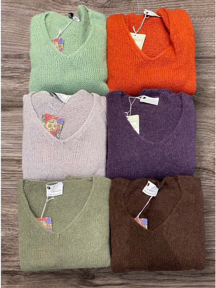 la maison des fibres naturelles - Wholesale Knit Sweater - Women's - sweater 2257 8% Wool 22% Mohair 30% Polyamid 40% Acryli