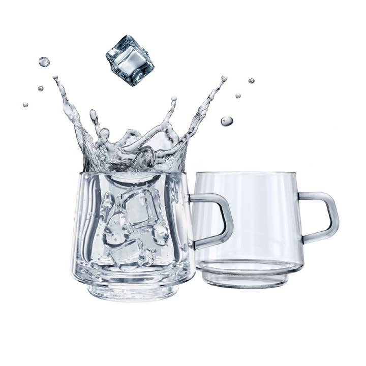 Stackable Mugs (Clear) - Set of 2 for wholesale by Greenline Goods