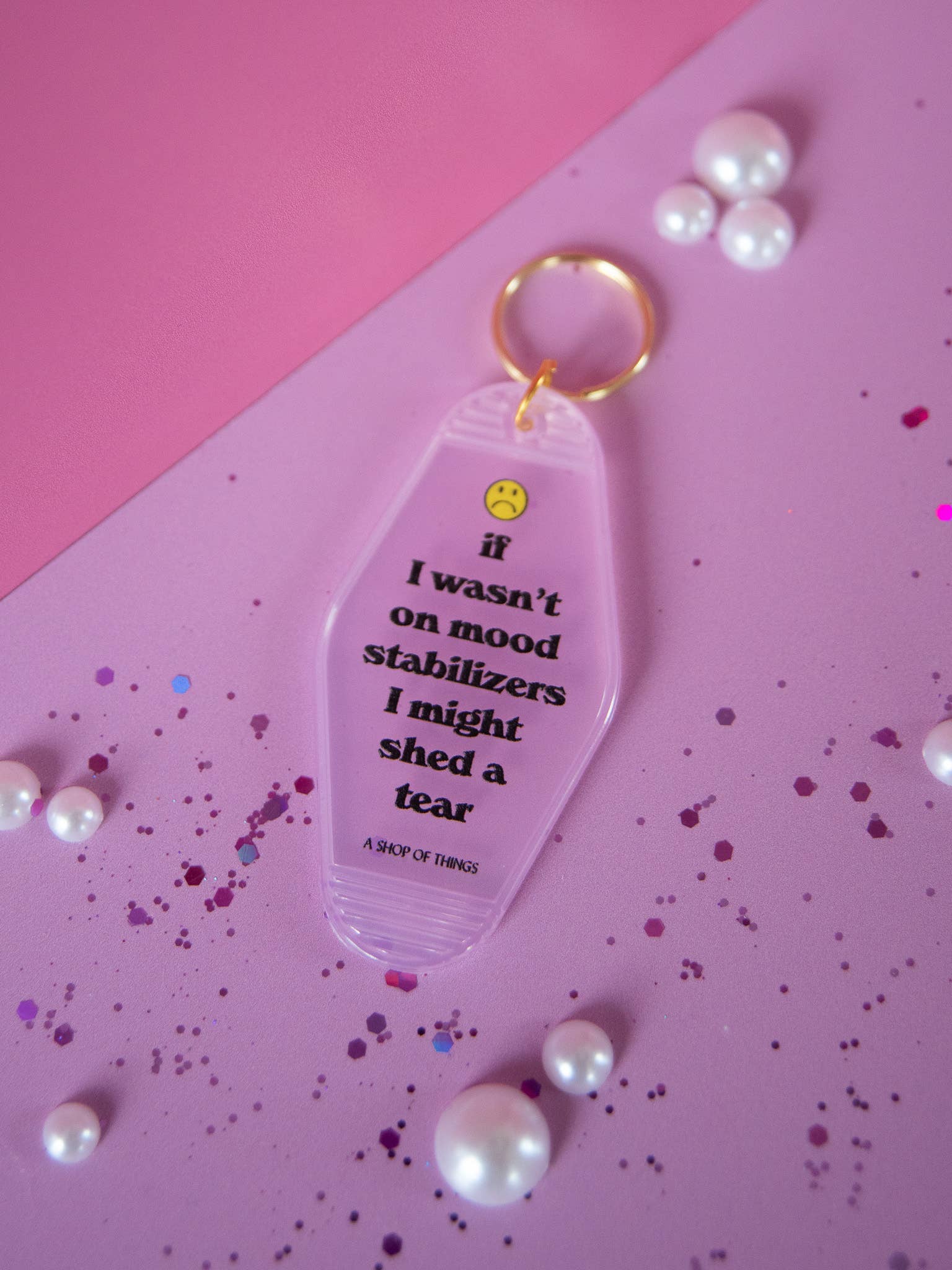 A Shop of Things – wholesale Keychain – Women's – Mood Stabilizing Keychain- Pink1
