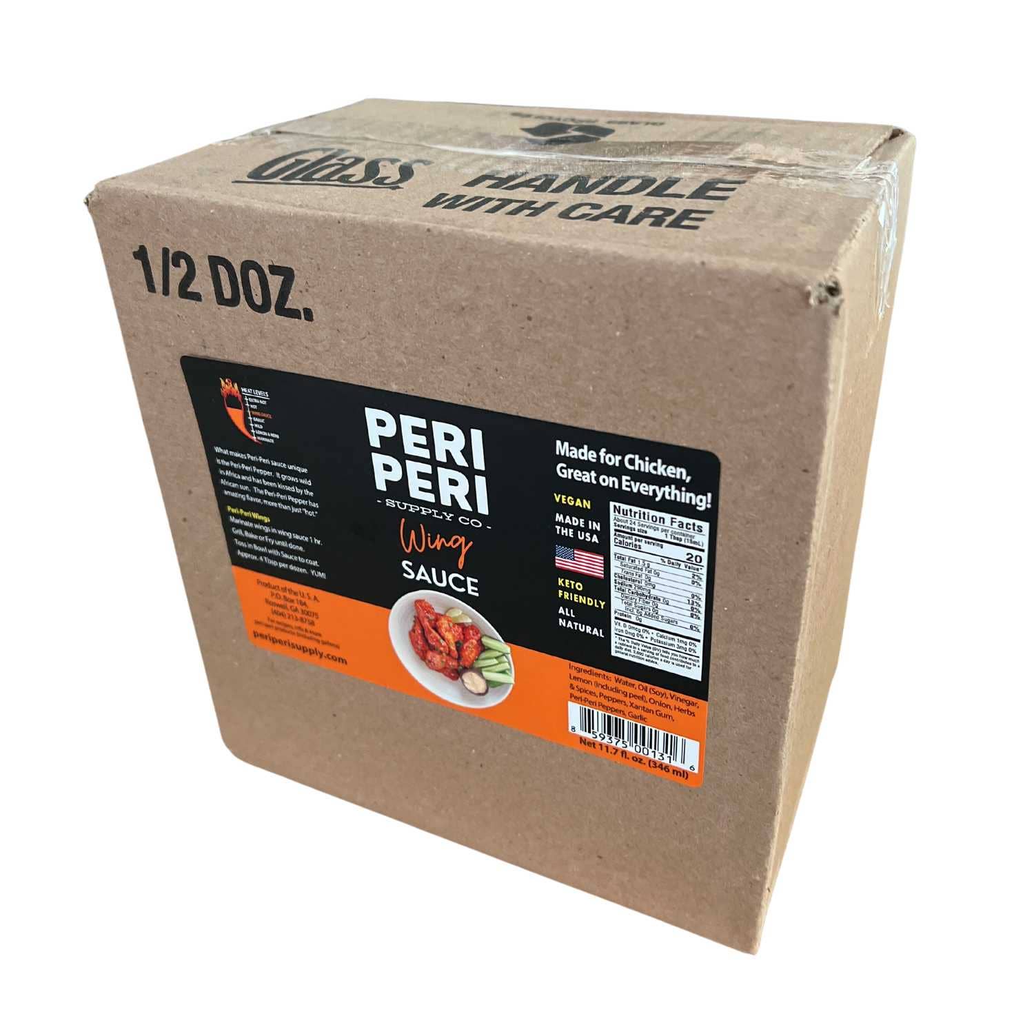 Peri Peri Supply Co. - Wholesale Hot Sauce - Peri-Peri Wing Sauce - 12 oz. - 6 per case - Medium Heat1
