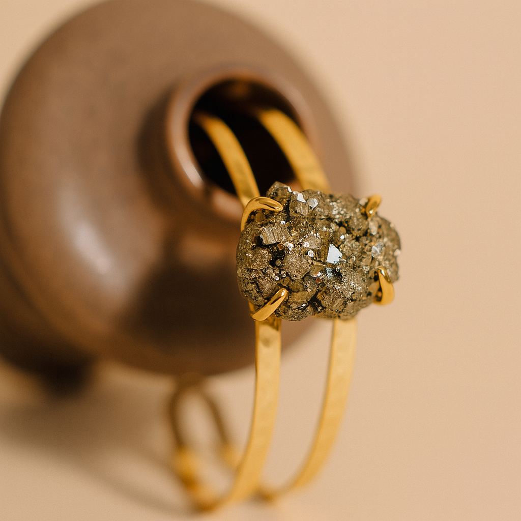 PHOEBE´S - Wholesale Cuff Bracelet - Pyrite bracelet0