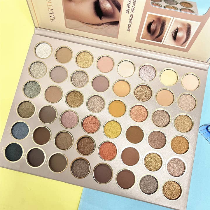 FurDecoration – wholesale Eyeshadow palette – Multicolor 48 Shades Eyeshadow Palette - Stunning Eye Makeup Palette1