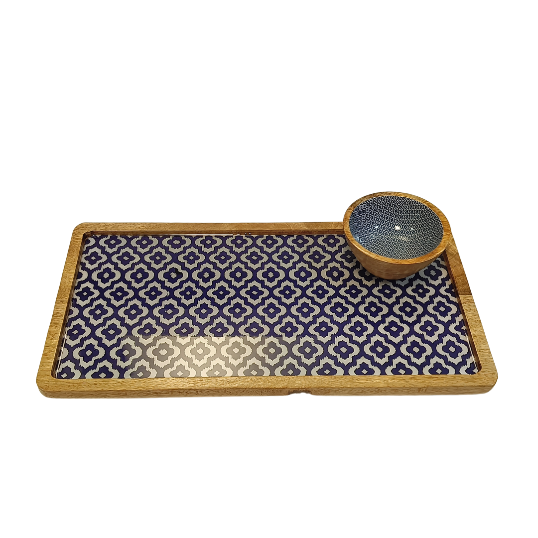 Hartsmede - Venta al por mayor Fuente - Bandeja Rectangular Hecha a Mano con Cuenco para Salsas, Diseños Modernos Regalos9